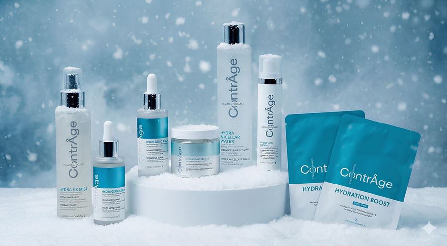 CEREPHARMA; Brume Hydra Fix; Masque Hydratation Boost; Masque Hydration; Hydratation Peel Pads; Hydra Micellar water; Hydra Genic Serum; Crème Hydra vital new